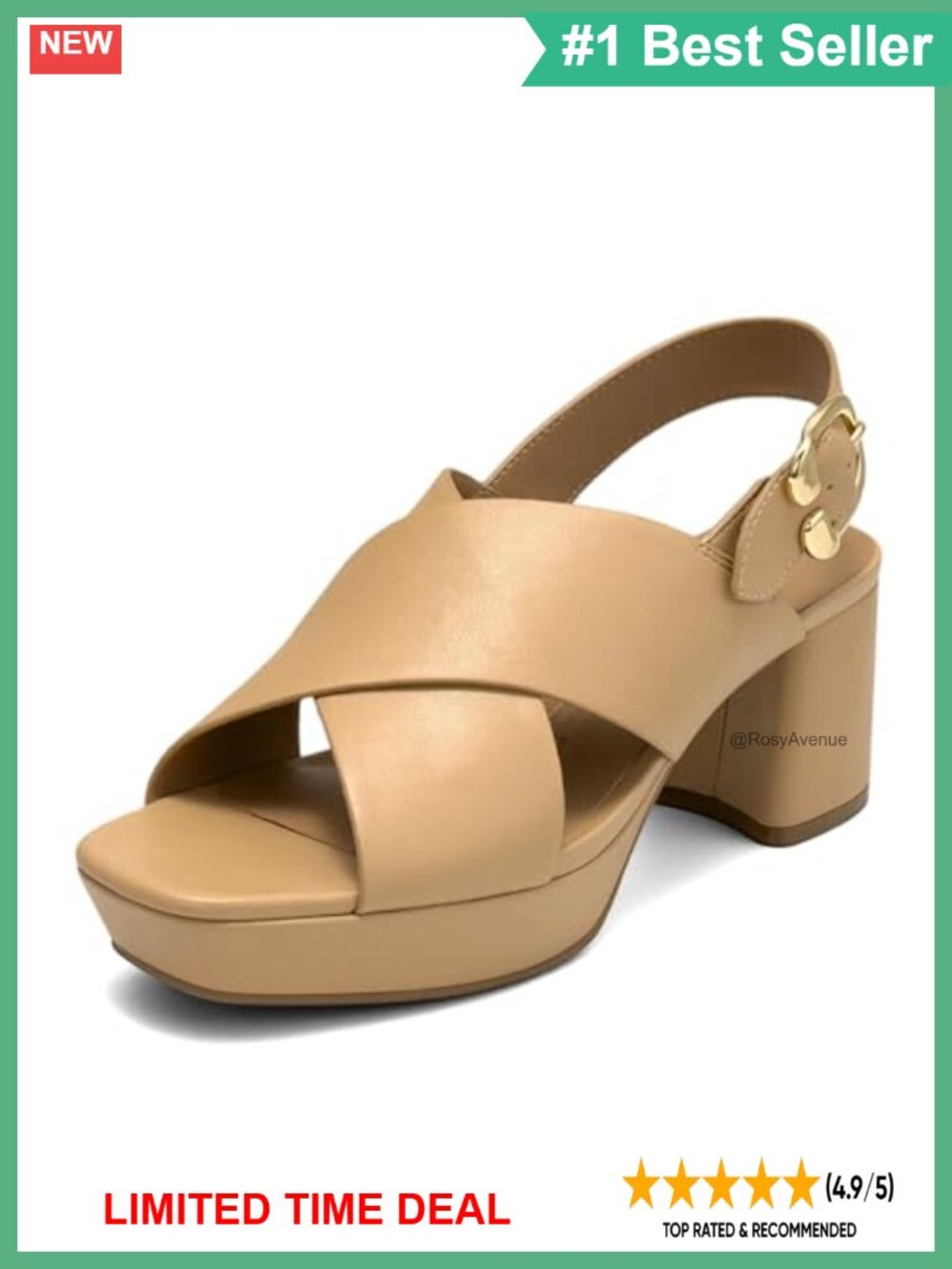 Aerosoles Pura Faux Leather Platform Sandal